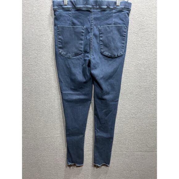 Free People Raw Hem High Rise Jegging Dark Blue Womens Size 30 - Picture 5 of 11